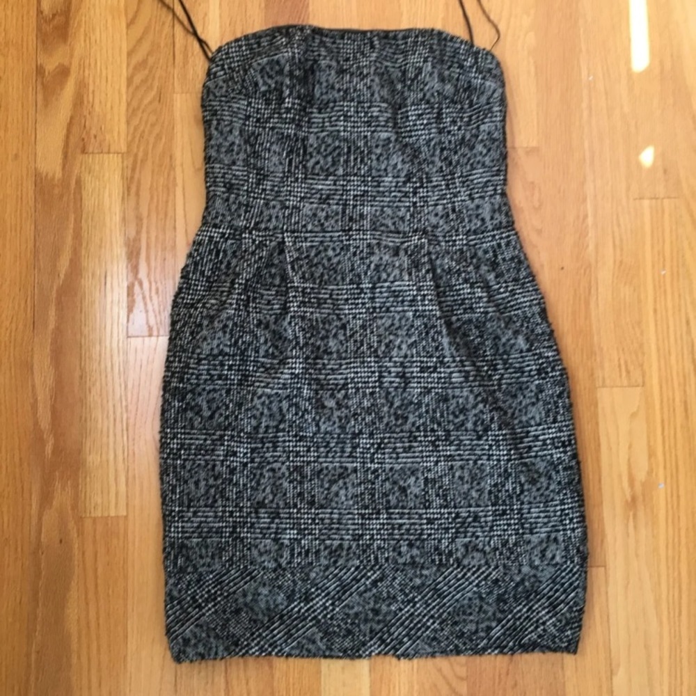 Express Strapless Tweed Dress